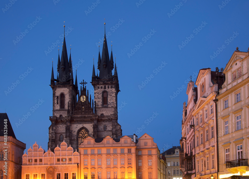 Obraz premium Church of Mother of God before Tyn at Old Town square in Prague. Czech Republic