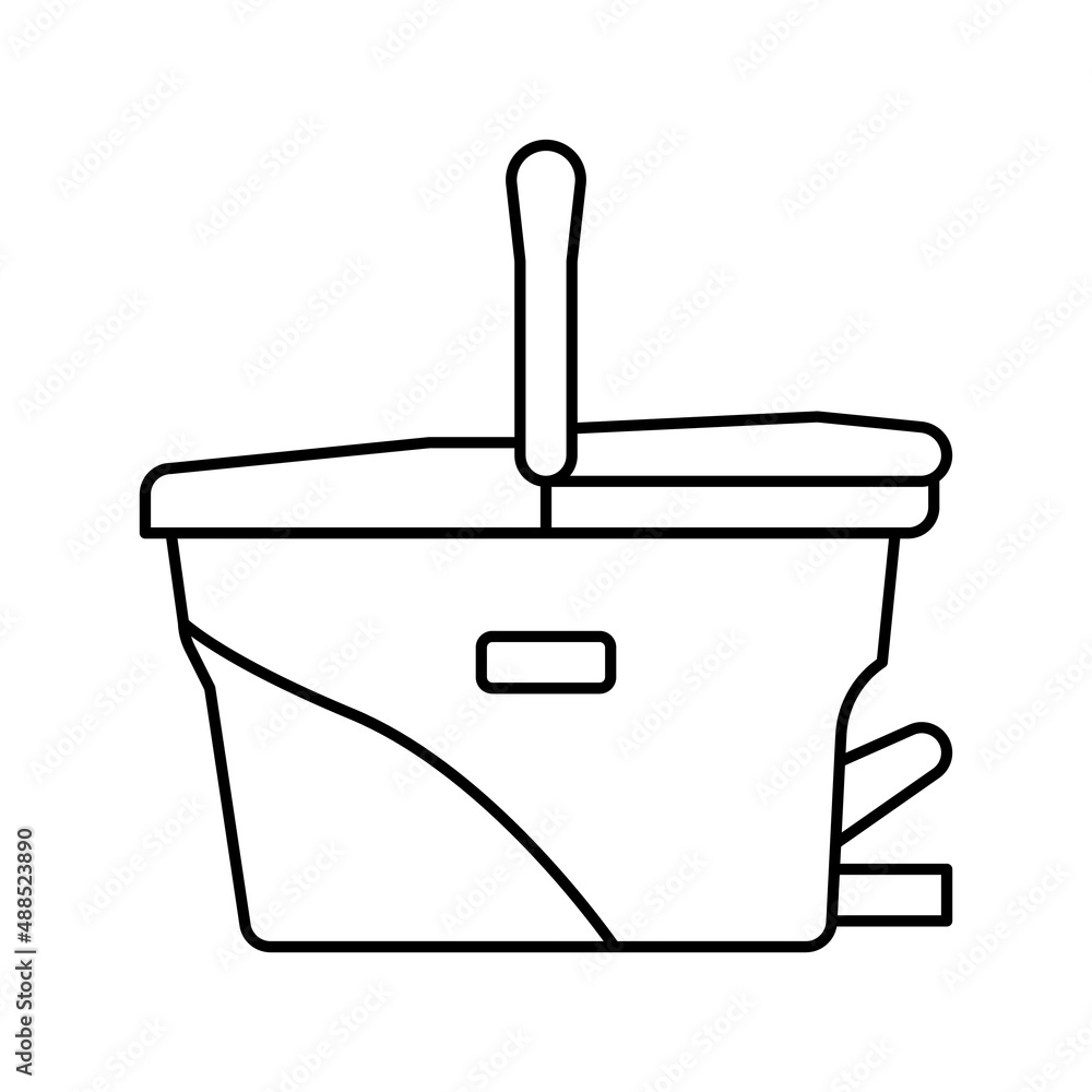 bucket for cleaning line icon vector illustration bucket for cleaning line icon vector illustration