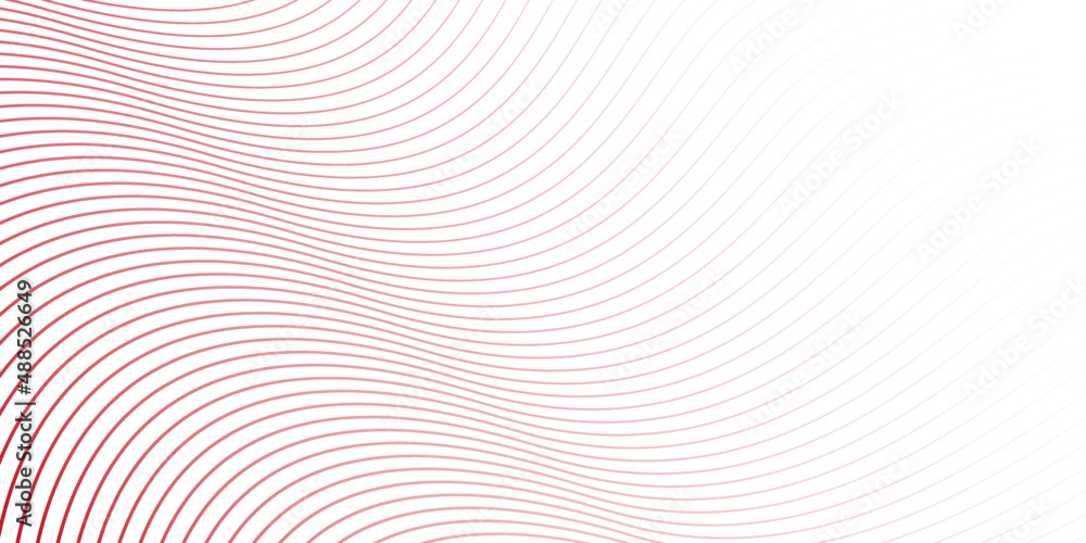 Stylish red wavy lines abstract background