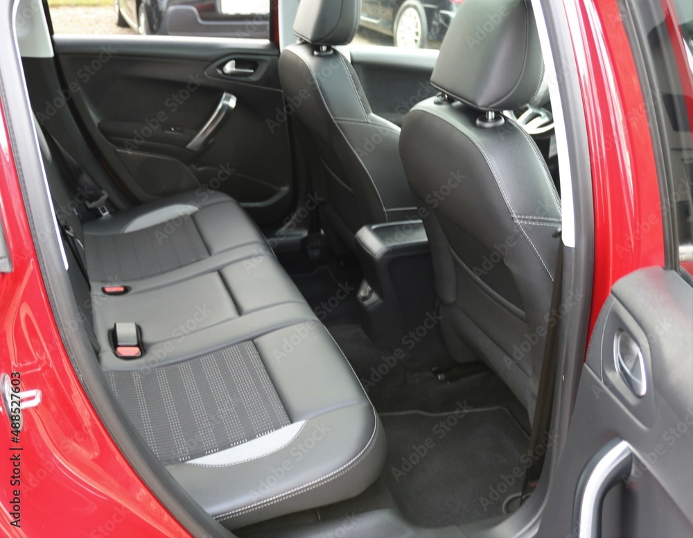 rear seats of car inside.