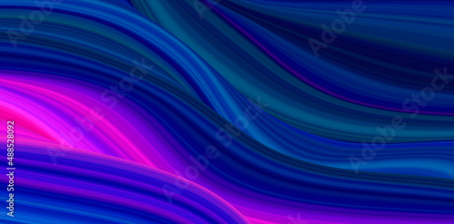 Vector abstract color flow with soft color transitions. Flowing merging blue and purple tones.