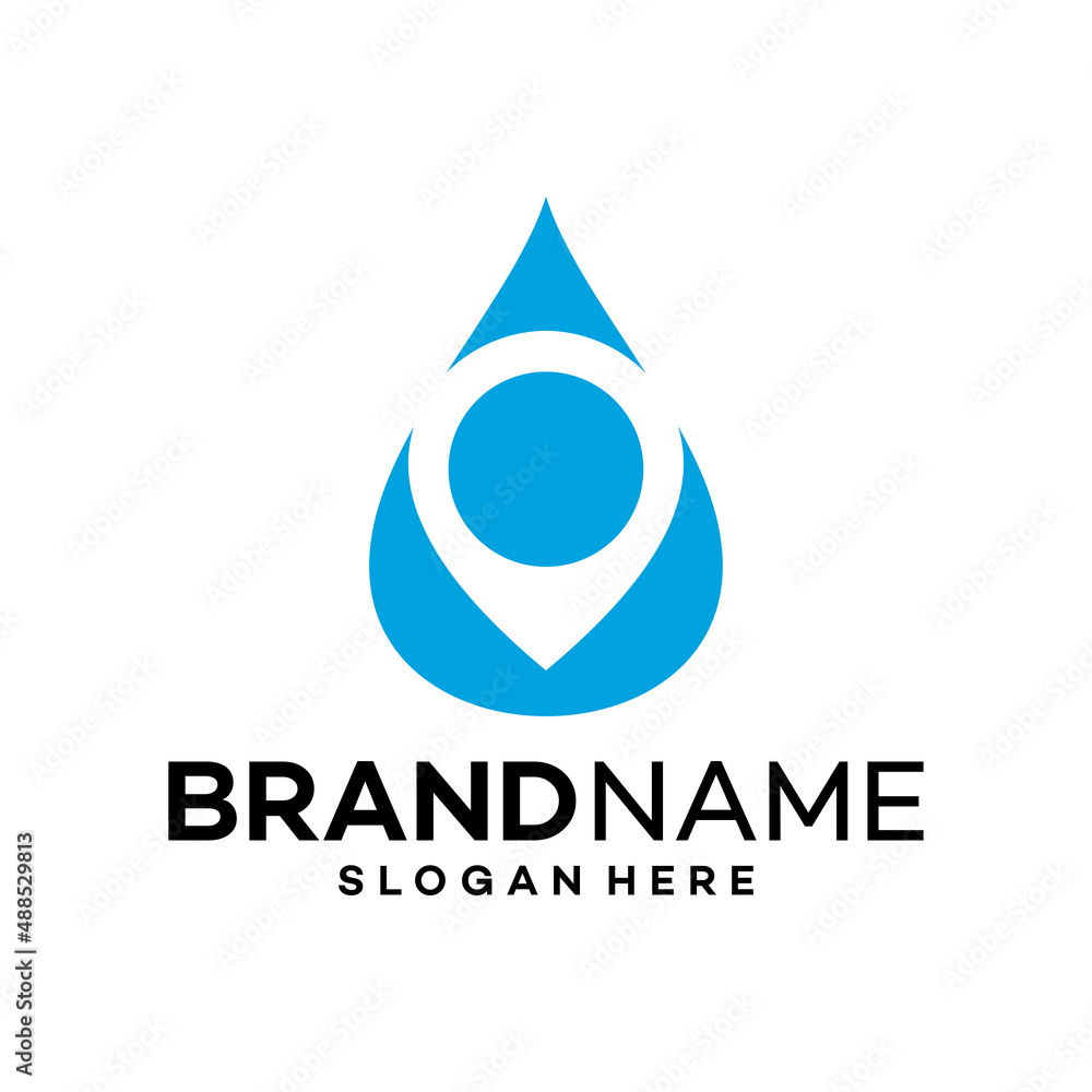 Water Point Icon Logo Design Template Illustration Vector Water Point Icon Logo Design Template Illustration Vector