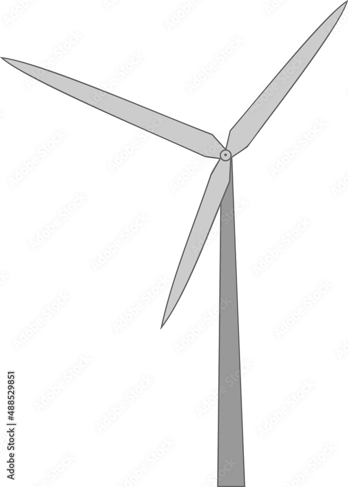 Cartoon Wind turbine isolated on white background Cartoon Wind turbine isolated on white background