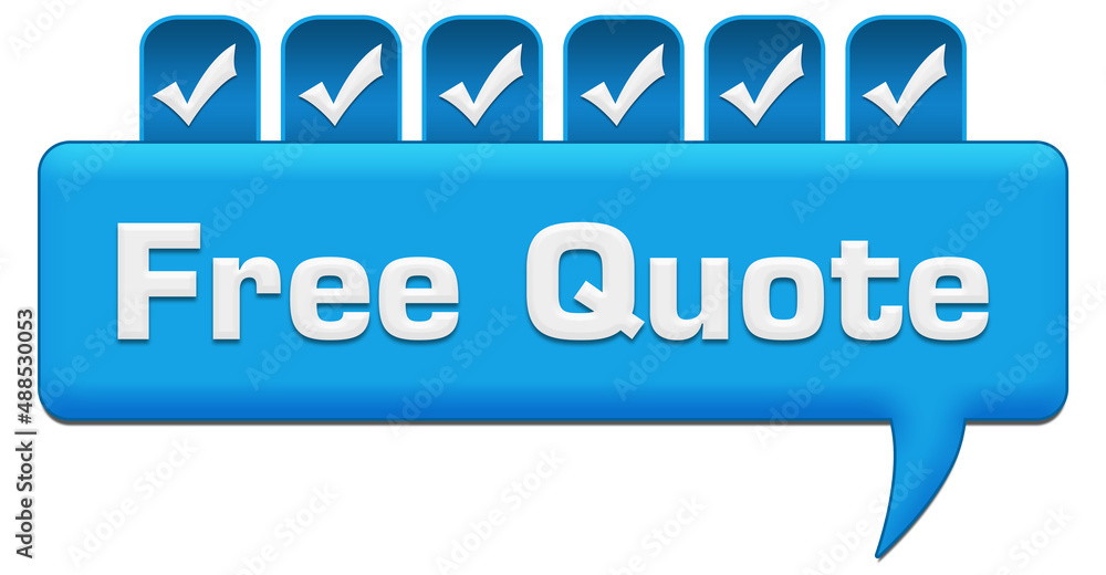 Free Quote Blue Comment With Tick Mark On Top Free Quote Blue Comment With Tick Mark On Top