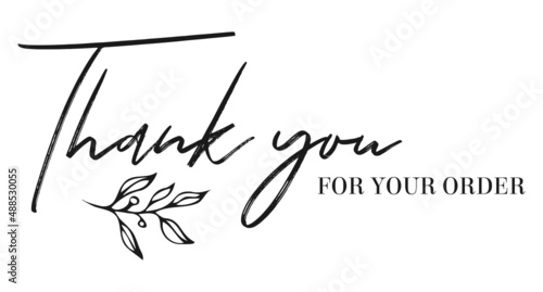 Vintage vector thank you handwritten inscription. hand drawn lettering. Thank you calligraphy. Thank you card. Vector illustration.