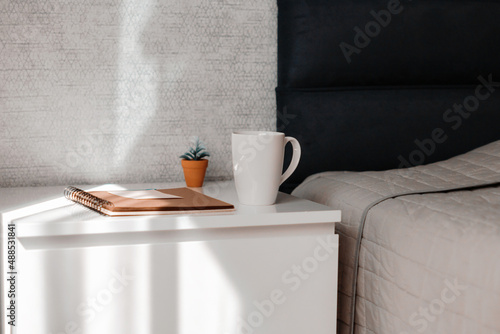 Details of modern interior in gray color.