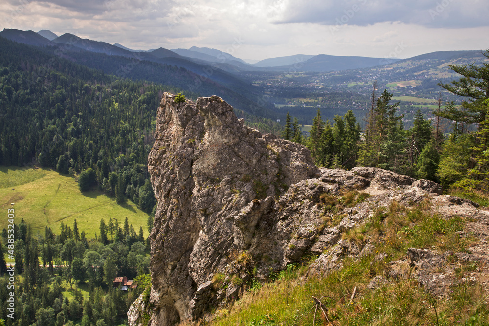 Fototapeta premium Nosal mountain in Kuznice near Zakopane. Poland