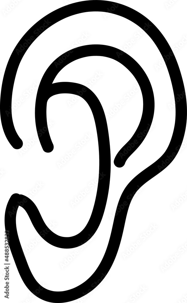 Ears icon vector symbol isolated. . Human senses ears icon.eps Ears icon vector symbol isolated. . Human senses ears icon.eps