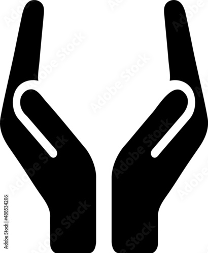  Vector two protecting hands icon.eps