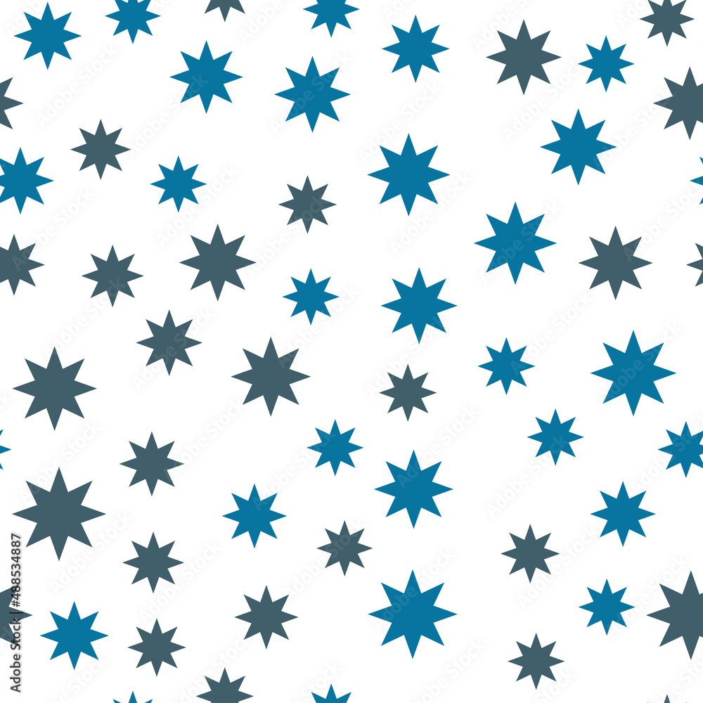 pattern with blue stars pattern with blue stars