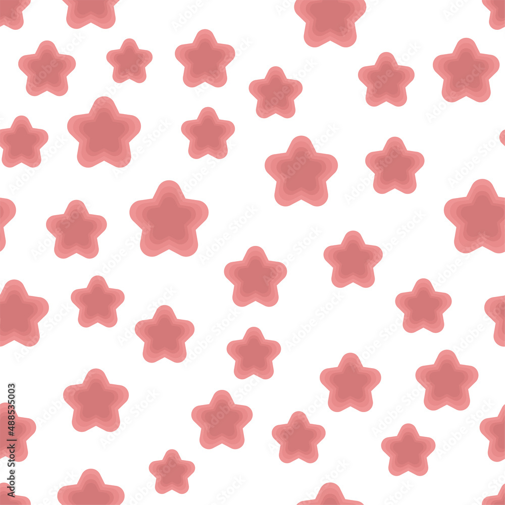 seamless pattern with pink stars
