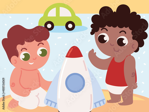 cartoon toddler boys