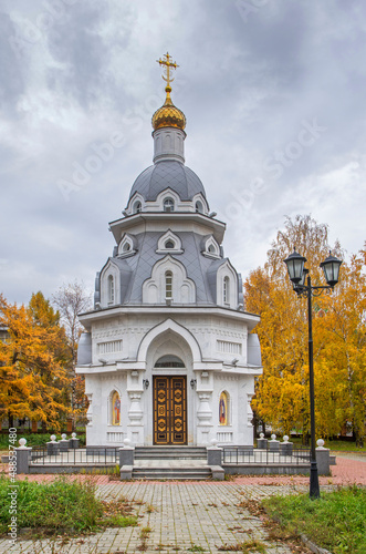 Chapel of All Russian Saints in Yoshkar-Ola. Mari El Republic. Russia