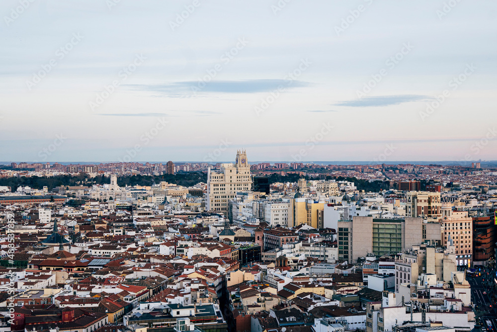 Obraz premium Panoramic view of the Madrid city. Spain.