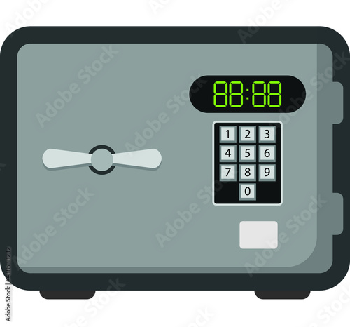 Safe. Flat design. Safe for storing valuables.