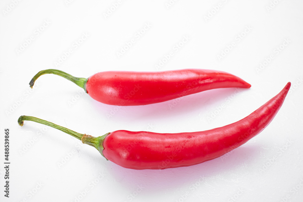 chili peppers on the white chili peppers on the white