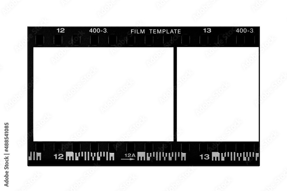 35 mm.) film frame.With white space.film camera. Film template. Stock Photo
