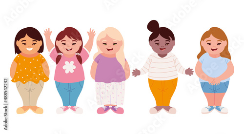 set of girls with down syndrome