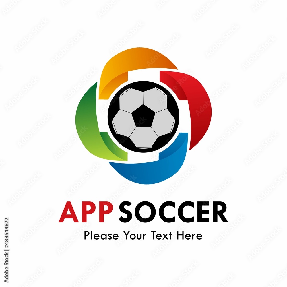 App soccer logo template illustration App soccer logo template illustration
