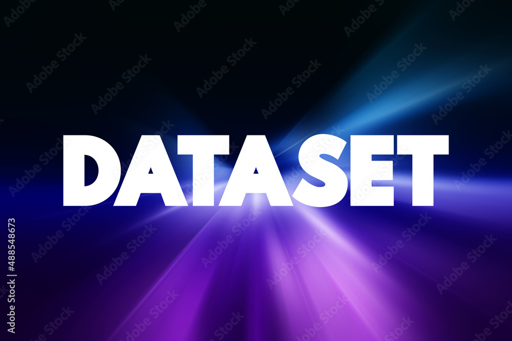 Dataset text quote, technology concept background