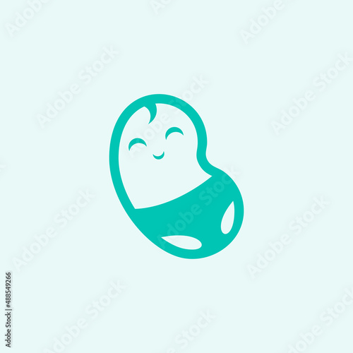 baby bean logo. child logo