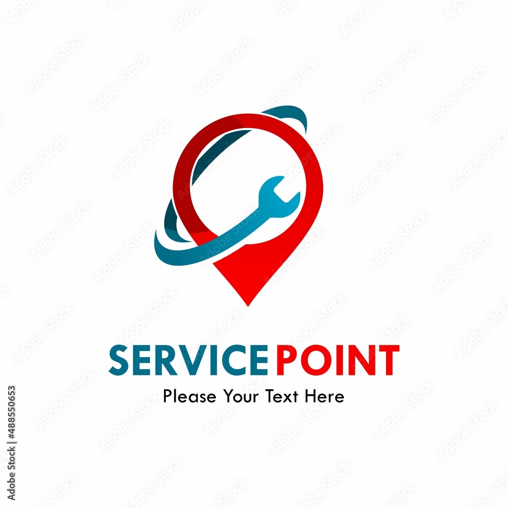 Service point logo template illustration Service point logo template illustration