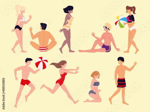 people in bathing suits