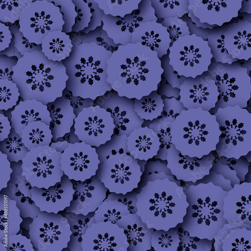 Abstract background with 3D effect. Vector illustration with shadows in very peri color.