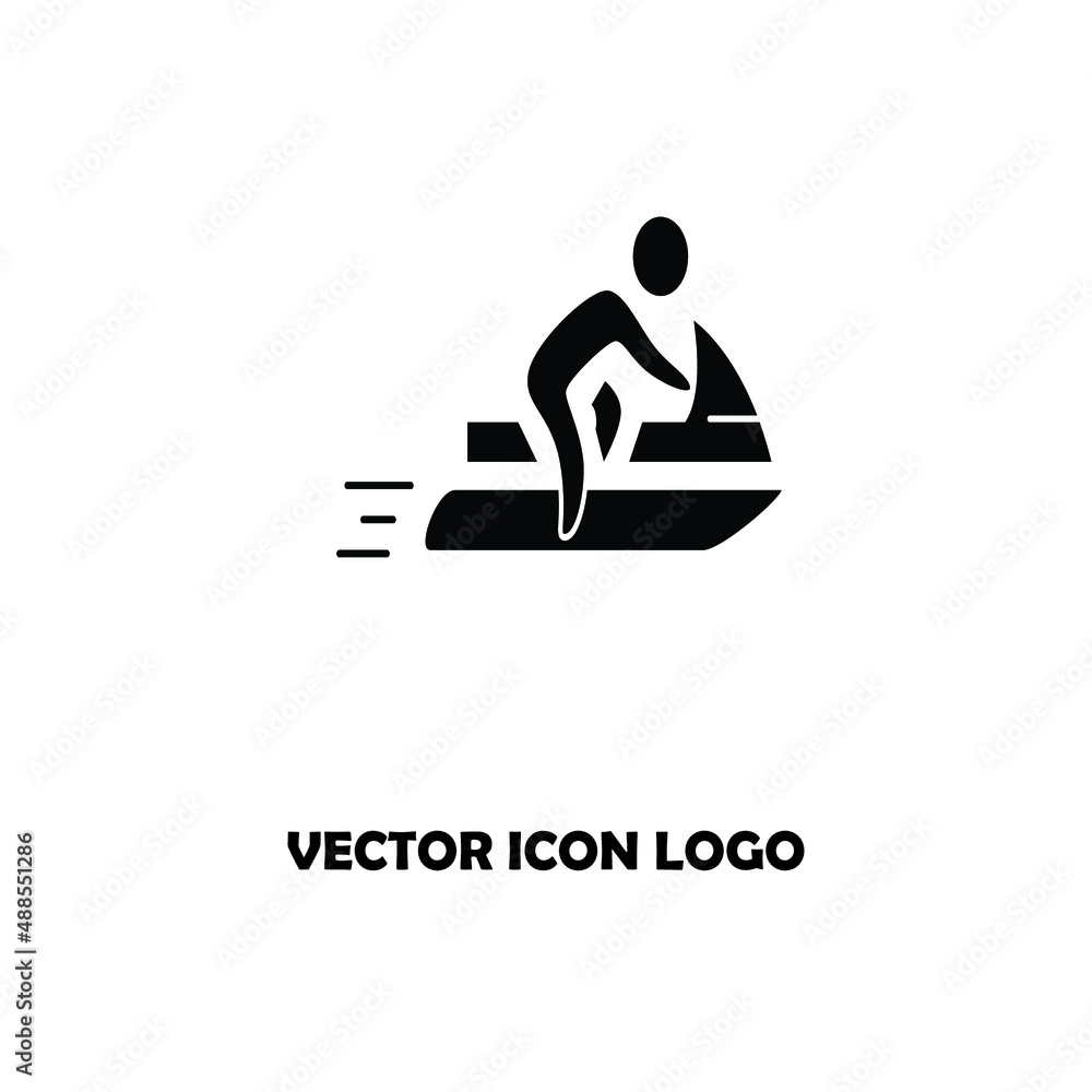 Jet ski icon sign scooter transport water sport.
Jet ski icon sign scooter transport water sport.