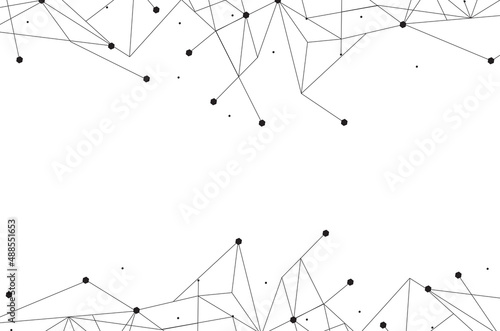 Network abstract connection isolated on white background. Network technology background with dots and lines. Ai background. Modern abstract concept. Ai background vector, network technology 
