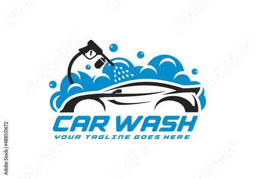 Car wash logo design vector illustration