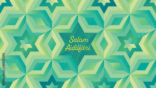 Islamic pattern with contemporary treatment for Hari Raya Aidilfitri