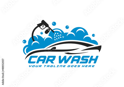 Car wash logo design vector illustration
