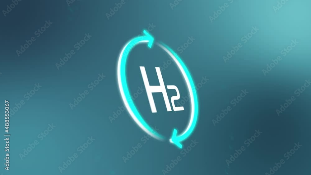 Animation of the hydrogen element that releases energy and symbolizes movement as an energy source of the future. Hydrogen is the fuel of the future. Animation of the hydrogen element that releases energy and symbolizes movement as an energy source of the future. Hydrogen is the fuel of the future.