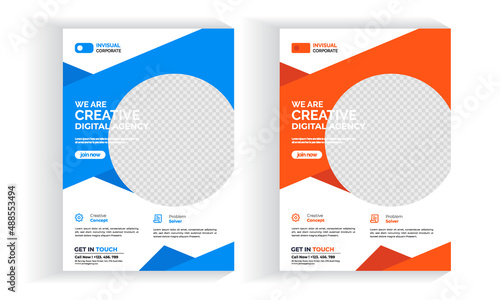 Billede på lærred Corporate business Flyer Template  design A4 vector design