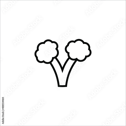 broccoli, proper nutrition icon vector illustration
