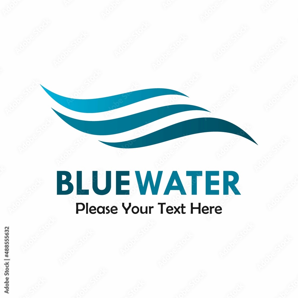 Blue water logo template illustration Blue water logo template illustration
