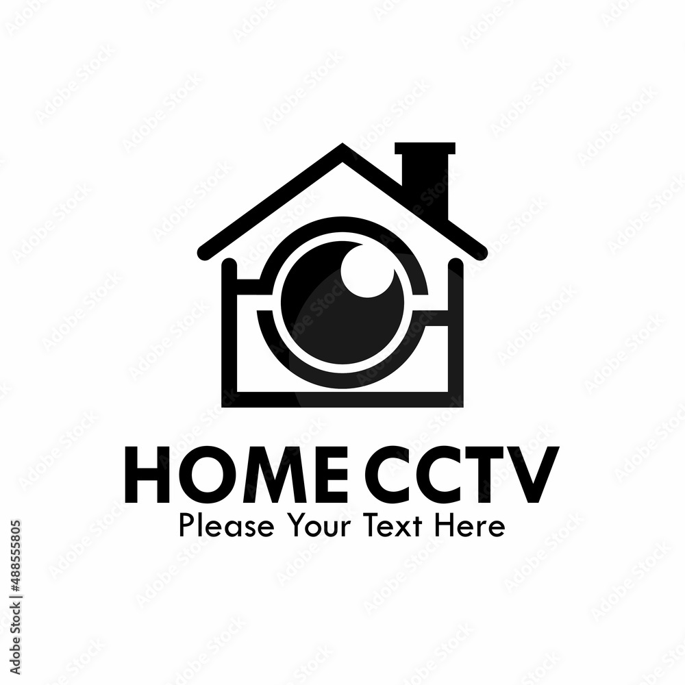 Home cctv logo template illustration Stock Vector Adobe Stock