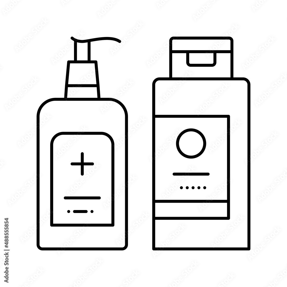 cream eczema treatment line icon vector illustration cream eczema treatment line icon vector illustration