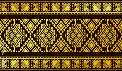 Geometric ethnic pattern design concept for wallpaper, clothing, batik and fabric. Abstract pattern vector illustration