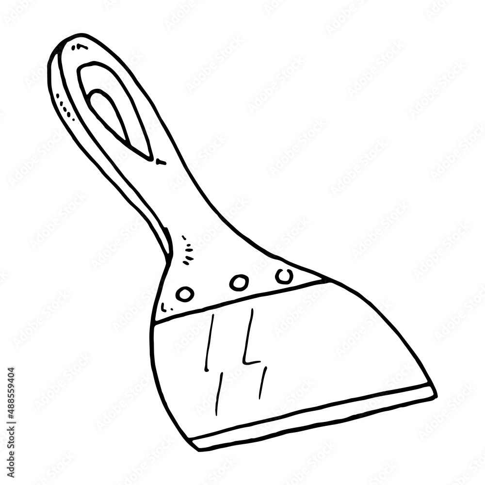 Putty knife icon. Cartoon of putty knife vector on white background. Putty knife icon. Cartoon of putty knife vector on white background.