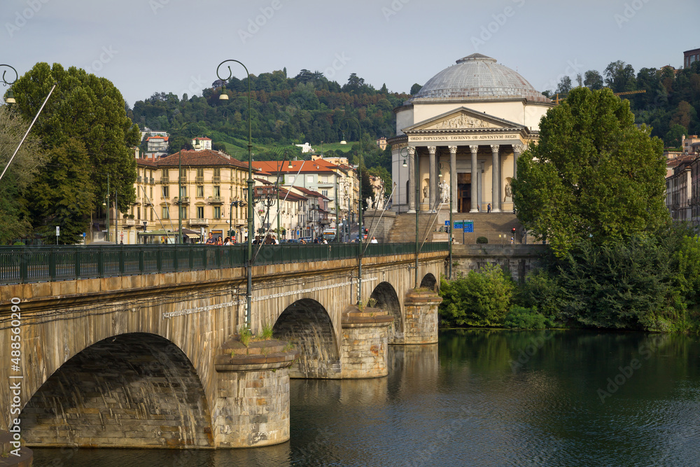 Vittorio Emanuele I Bridge and Gran Madre di Dio Church