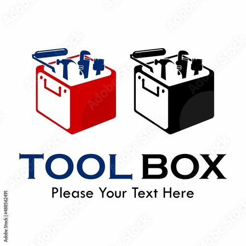Tool box logo template illustration