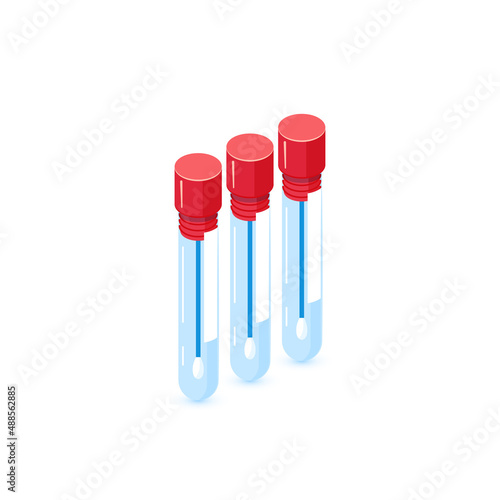 PCR test, vector icon in flat style