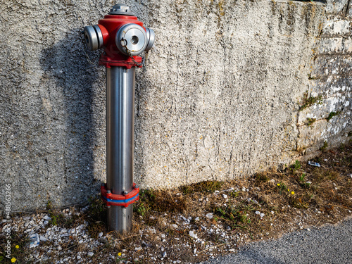 fire hydrant on wall background