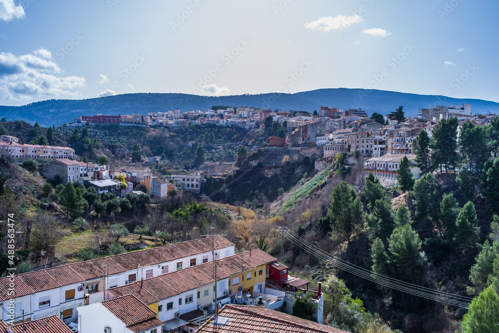 view of city of Alcoy and mountains around