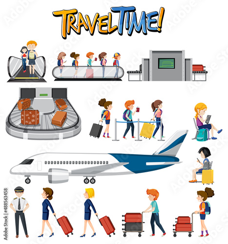 Set of traveling objects and travelers