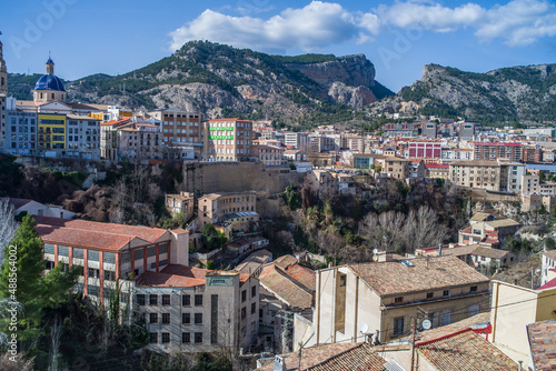 view of city of Alcoy and mountains around
