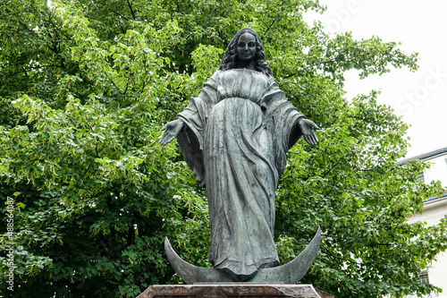 statue in the garden , image taken in stettin szczecin west poland, europe