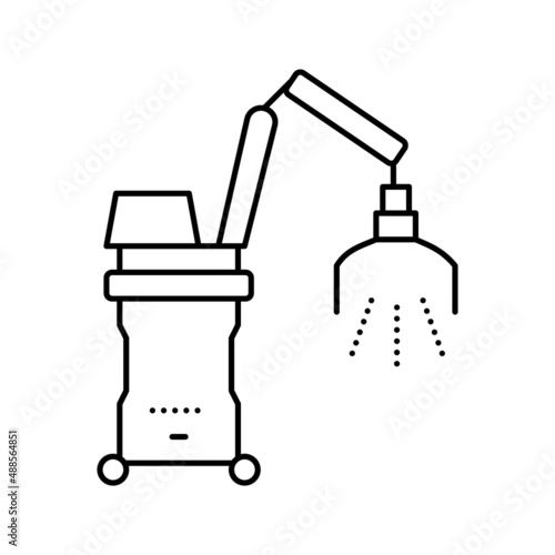 photodynamic therapy line icon vector illustration